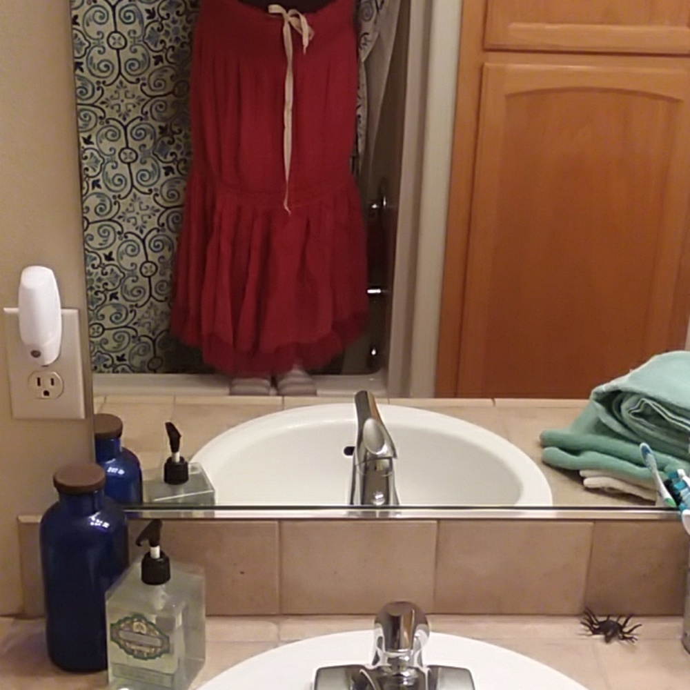 Long red western looking skirt by: Raaga